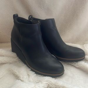 Black water proof ankle booties